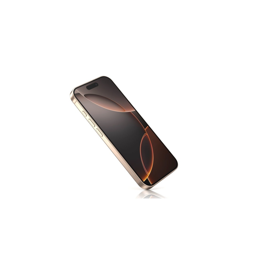 Apple iPhone 16 Pro 3D Model – Low Poly Desert Titanium, FBX, OBJ - View 7