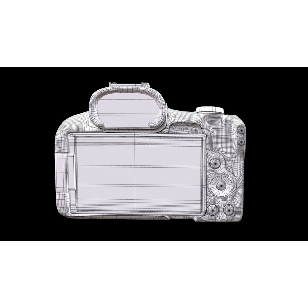 Canon EOS R50 3D Model – Low Poly Mirrorless Camera, PBR Textures - View 12