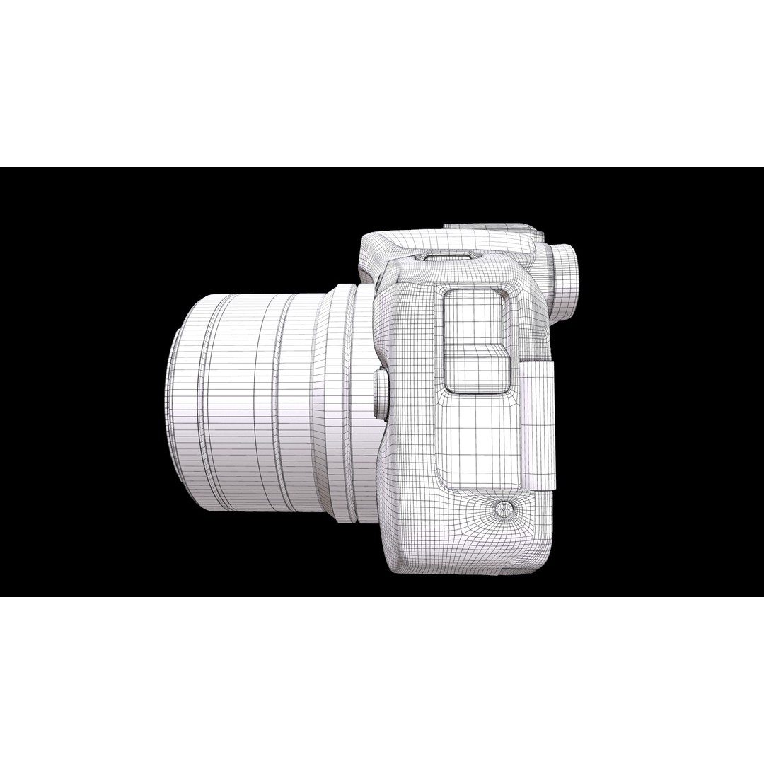 Canon EOS R50 3D Model – Low Poly Mirrorless Camera, PBR Textures - View 14