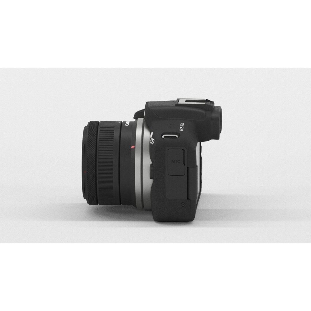 Canon EOS R50 3D Model – Low Poly Mirrorless Camera, PBR Textures - View 7