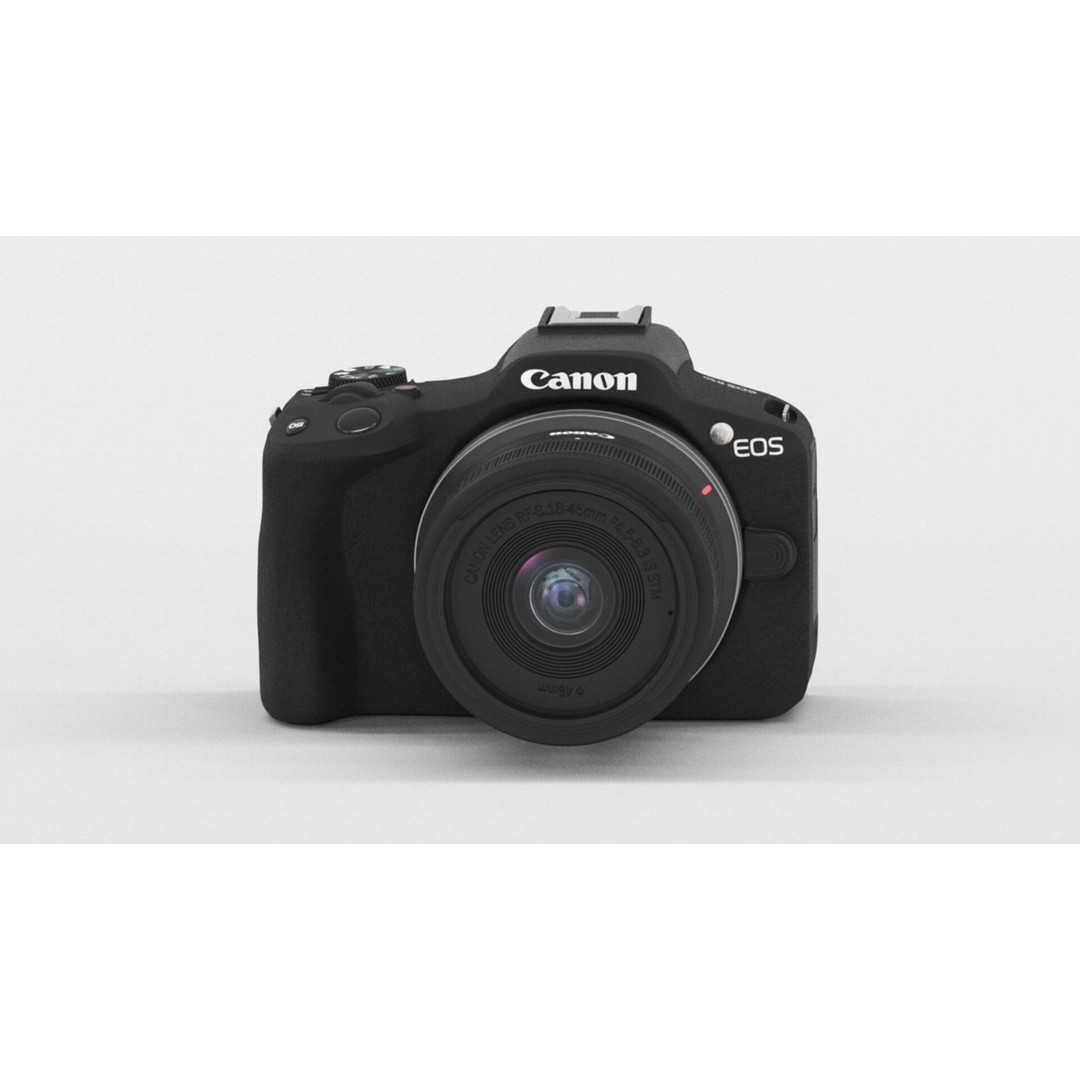 Canon EOS R50 3D Model – Low Poly Mirrorless Camera, PBR Textures - View 9