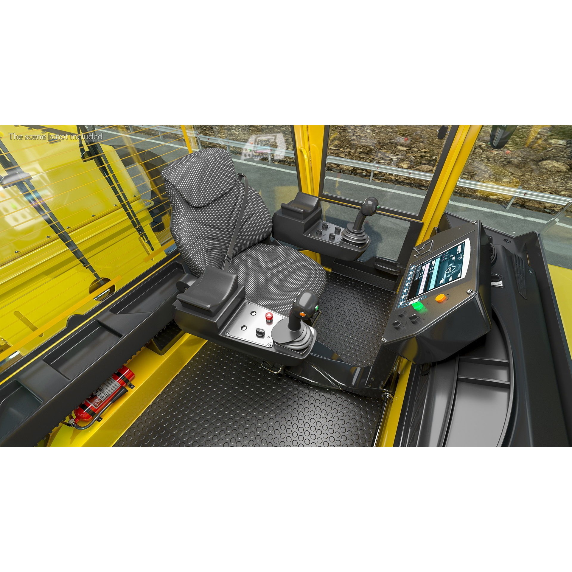 Bomag RS500 Recycler Stabilizer - Rigged 3D Model - View 10