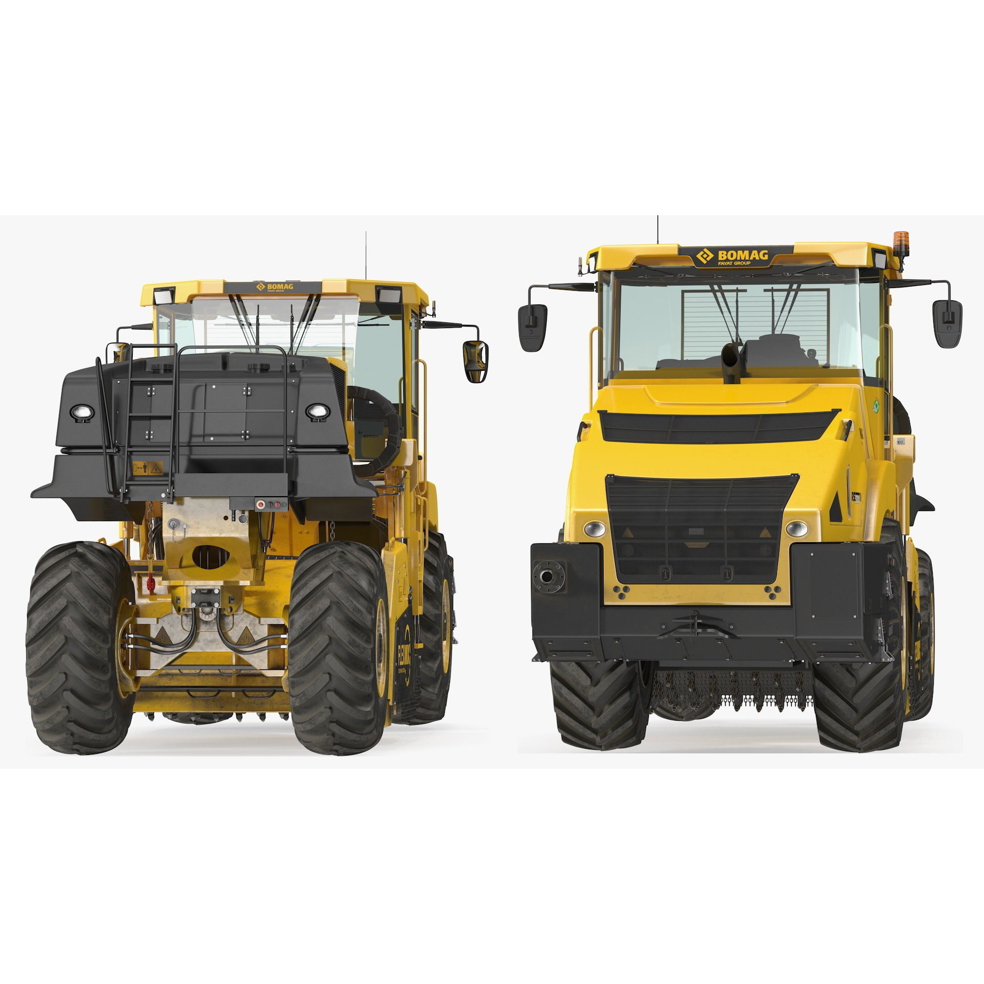 Bomag RS500 Recycler Stabilizer - Rigged 3D Model - View 13