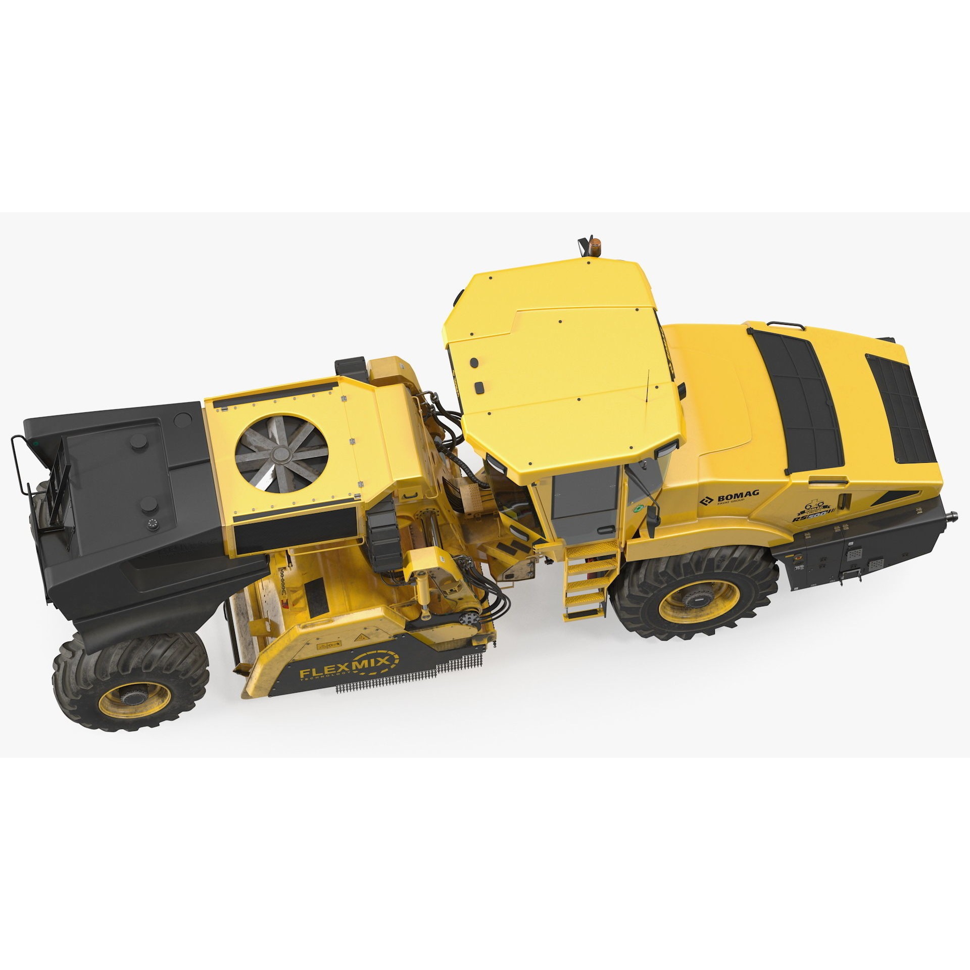 Bomag RS500 Recycler Stabilizer - Rigged 3D Model - View 14