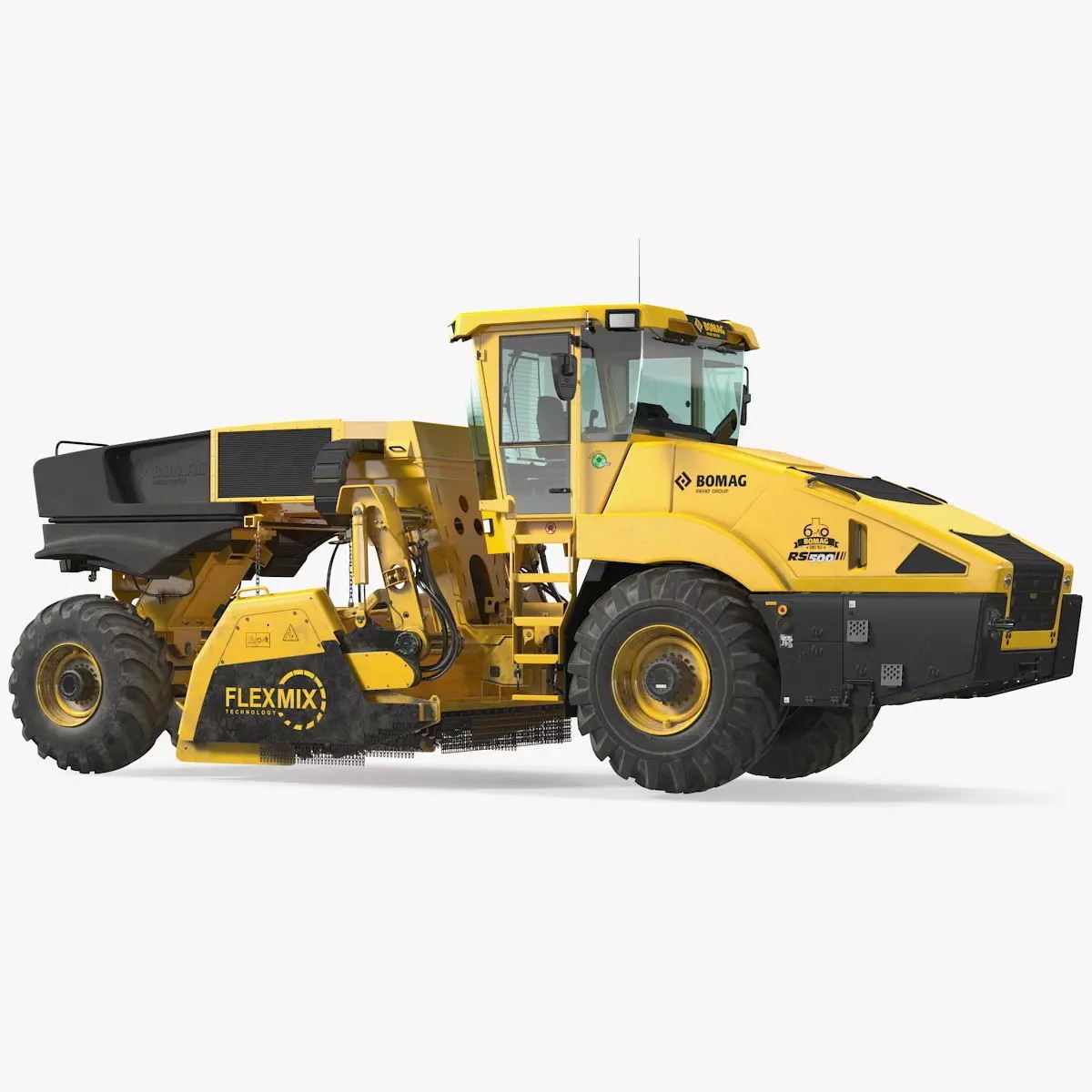 Bomag RS500 Recycler Stabilizer - Rigged 3D Model - View 2