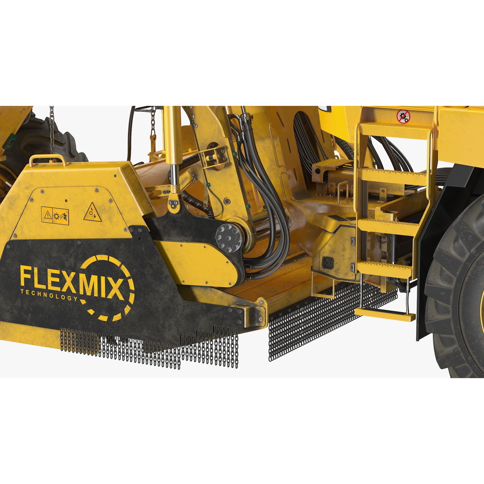 Bomag RS500 Recycler Stabilizer - Rigged 3D Model - View 21