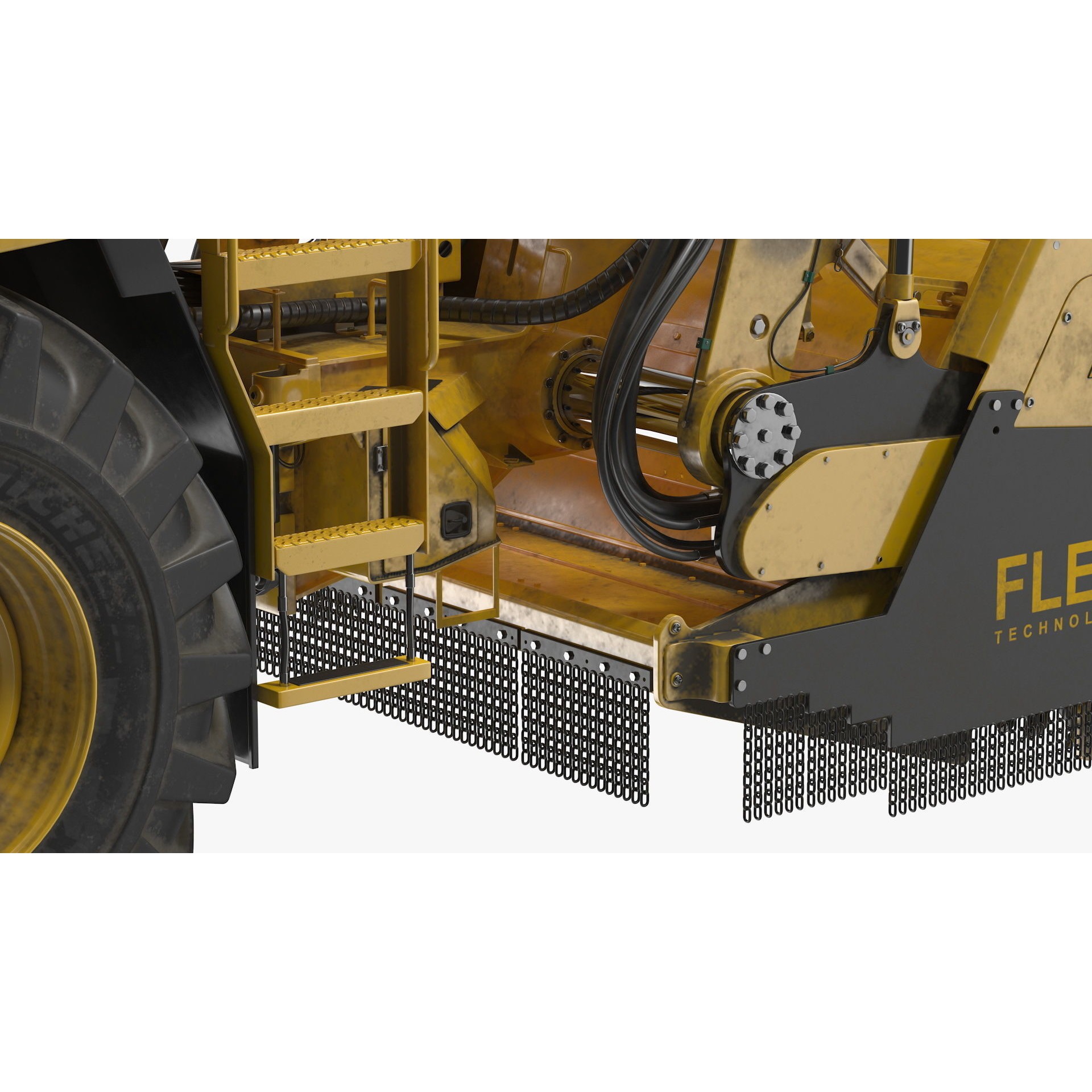 Bomag RS500 Recycler Stabilizer - Rigged 3D Model - View 22