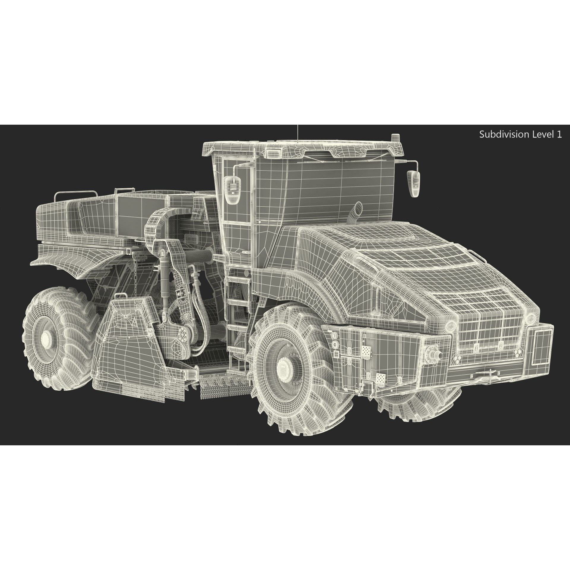 Bomag RS500 Recycler Stabilizer - Rigged 3D Model - View 29