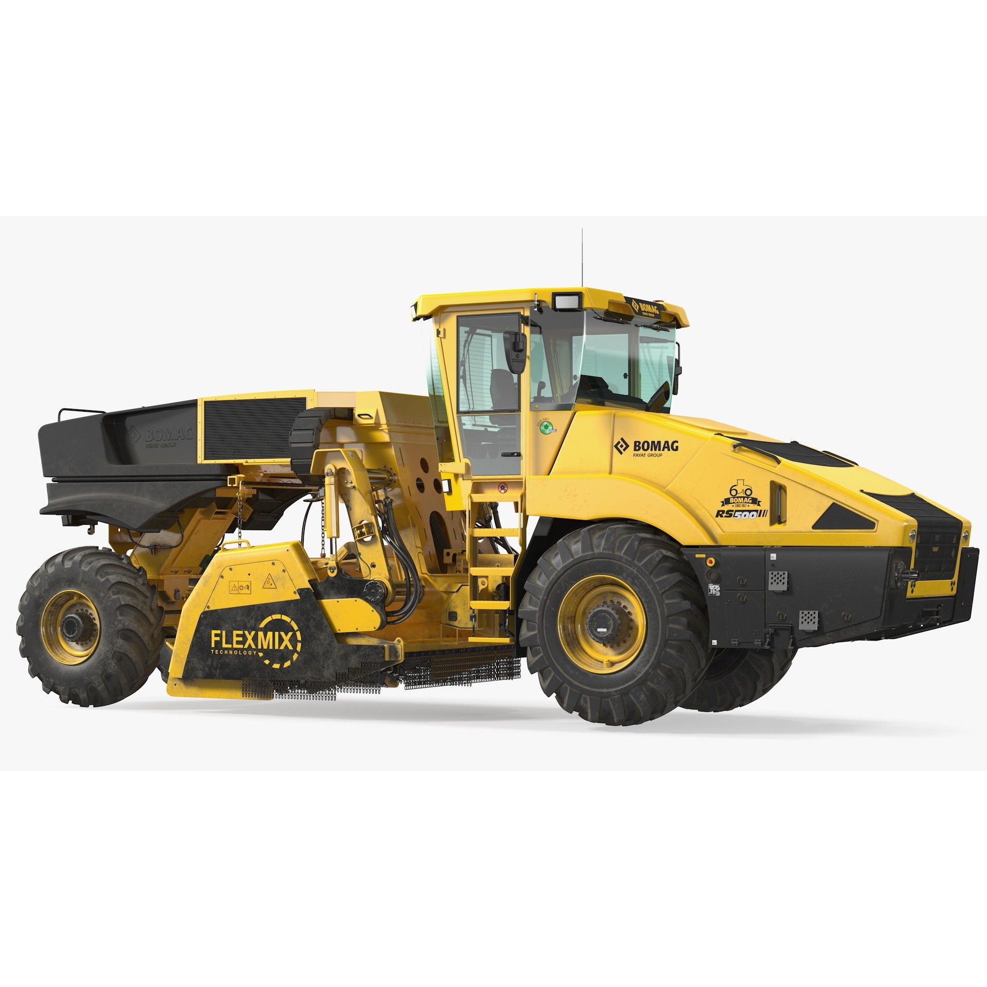 Bomag RS500 Recycler Stabilizer - Rigged 3D Model - View 3