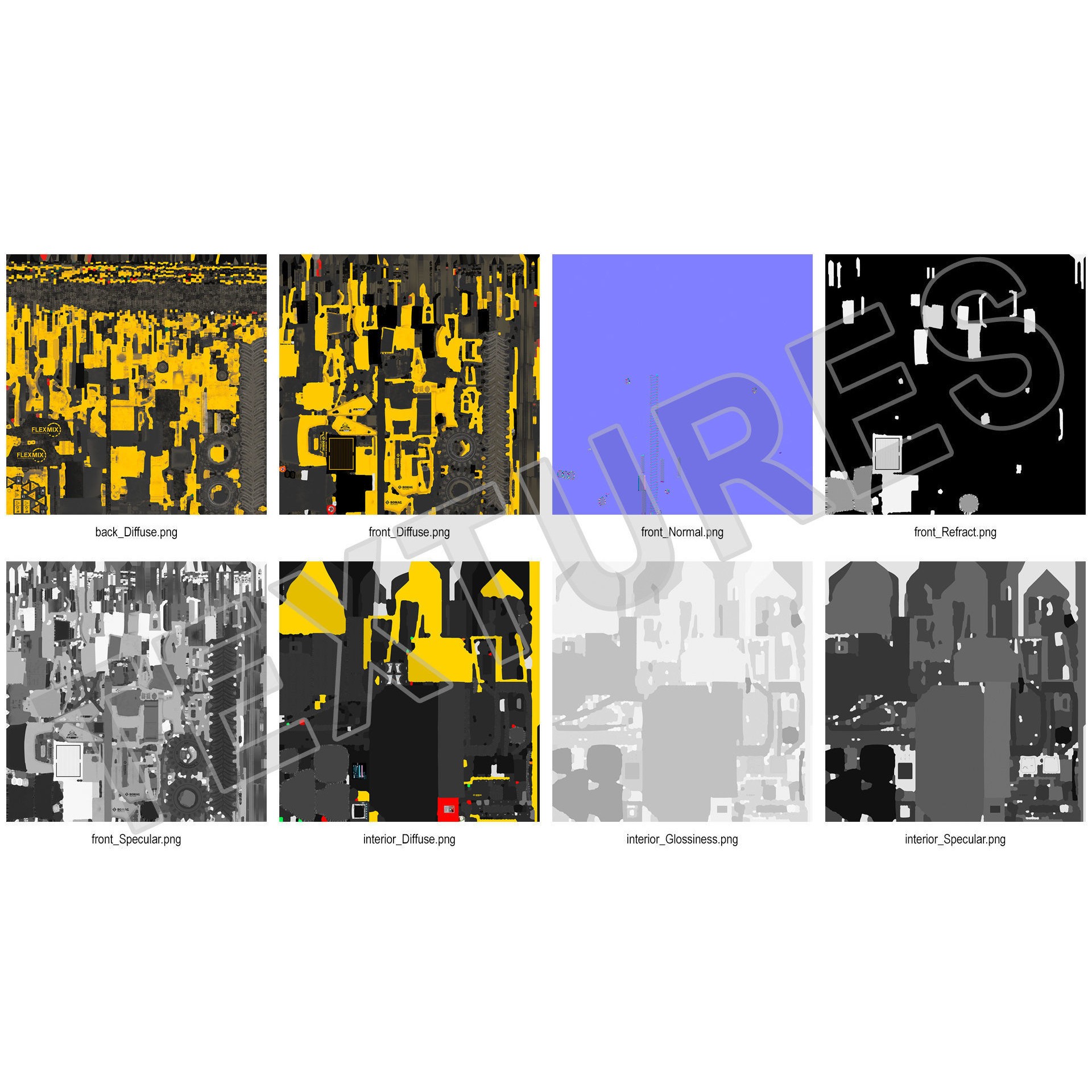 Bomag RS500 Recycler Stabilizer - Rigged 3D Model - View 31