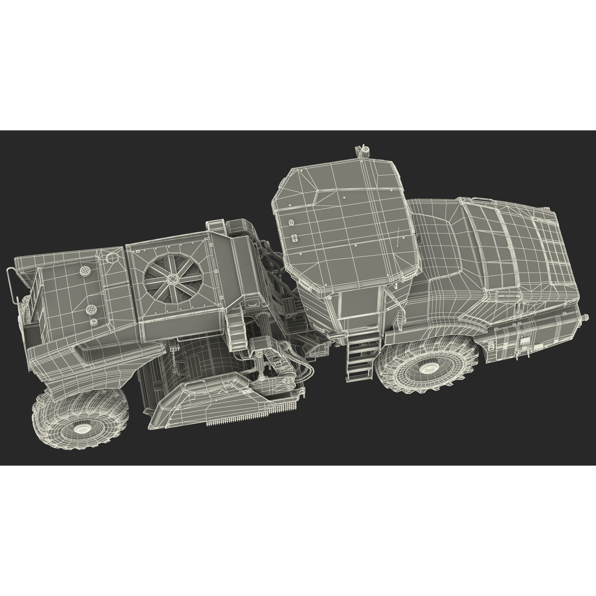 Bomag RS500 Recycler Stabilizer - Rigged 3D Model - View 33