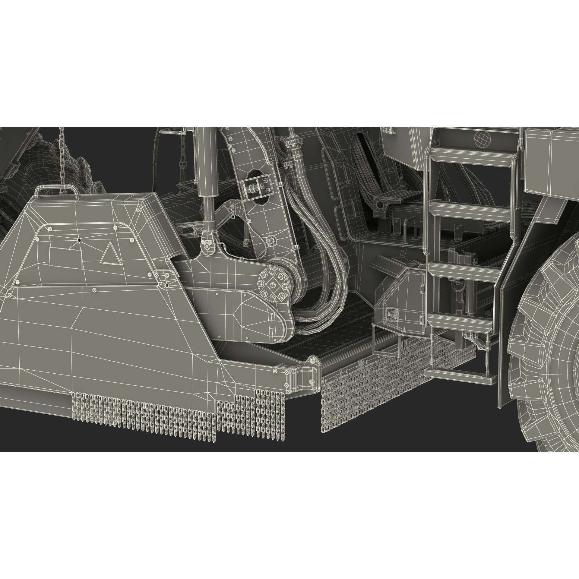 Bomag RS500 Recycler Stabilizer - Rigged 3D Model - View 36