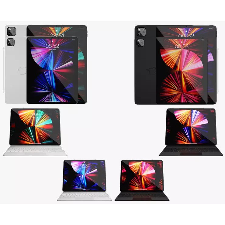iPad Pro 2021 3D Model – High-Poly Tablet with Textures & UVs - View 2