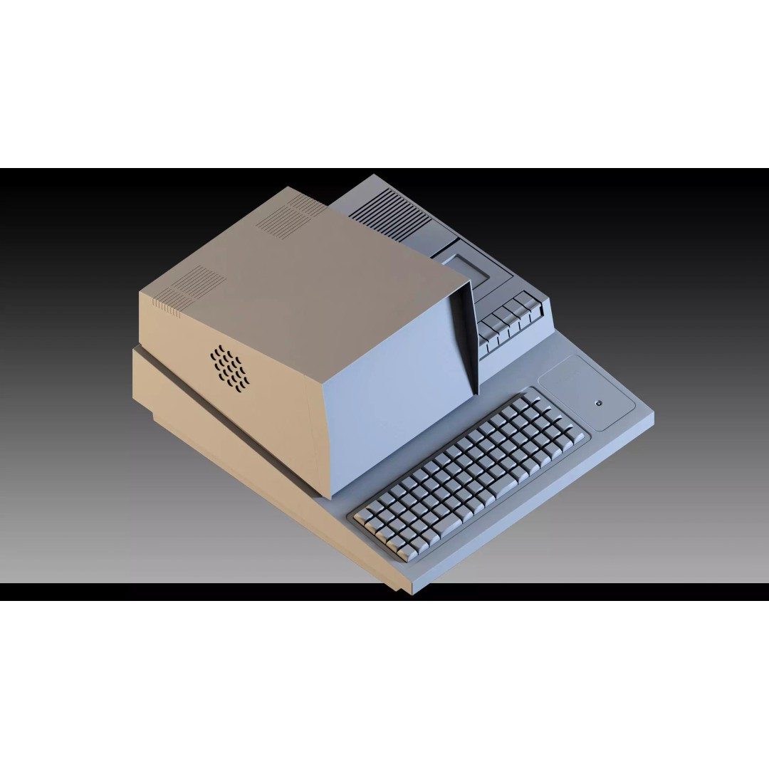 Vintage Computers Pack 3D Model – Retro Office Equipment Collection, FBX, Blender - View 10