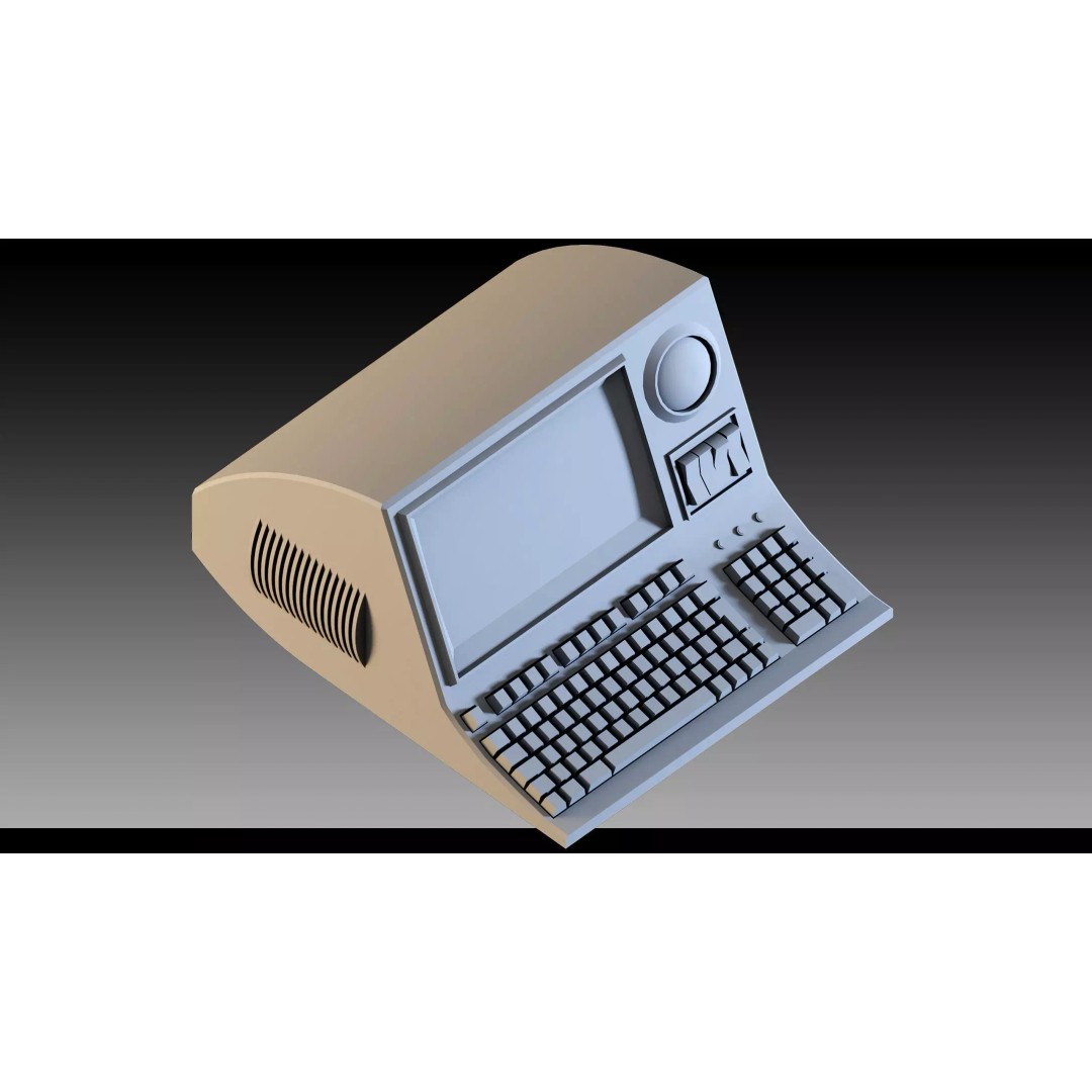 Vintage Computers Pack 3D Model – Retro Office Equipment Collection, FBX, Blender - View 5