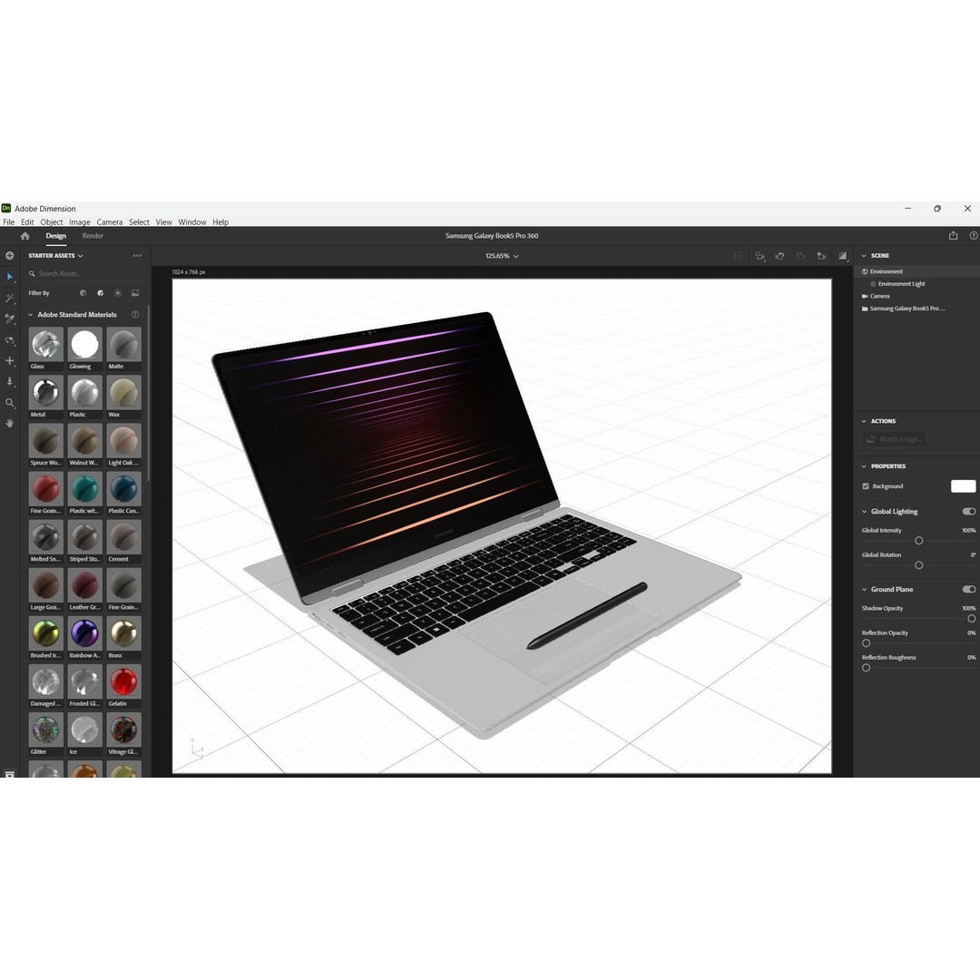 Samsung Galaxy Book5 Pro 360 3D Model – Low Poly Game Asset, FBX, Blender - View 27