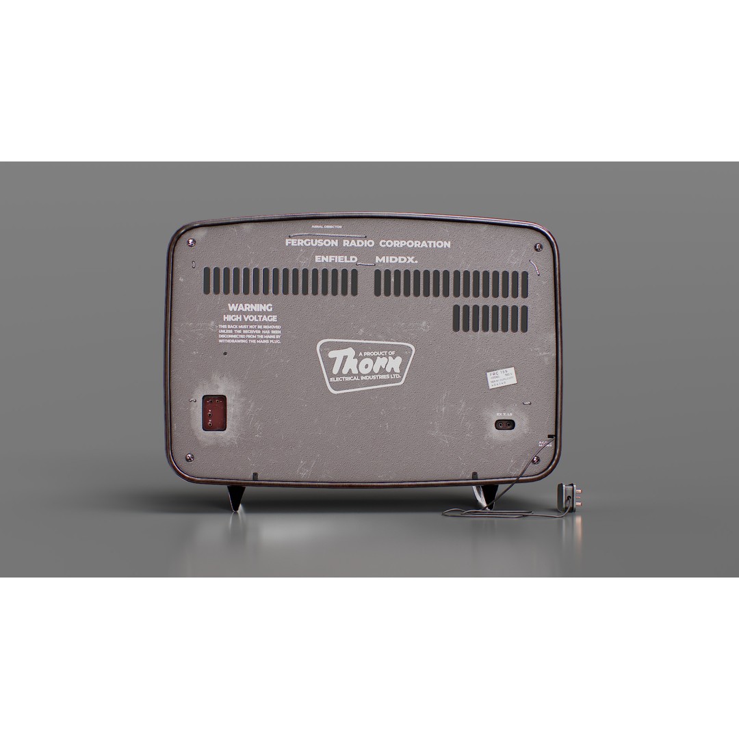 Vintage Ferguson Radio 3D Model – Low Poly Game Ready Asset, FBX - View 11