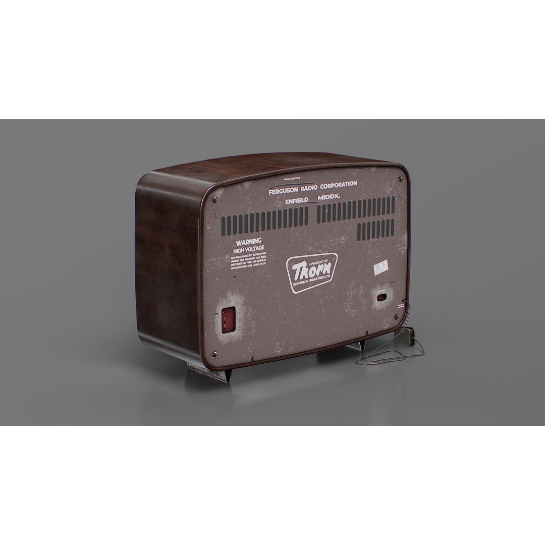 Vintage Ferguson Radio 3D Model – Low Poly Game Ready Asset, FBX - View 12