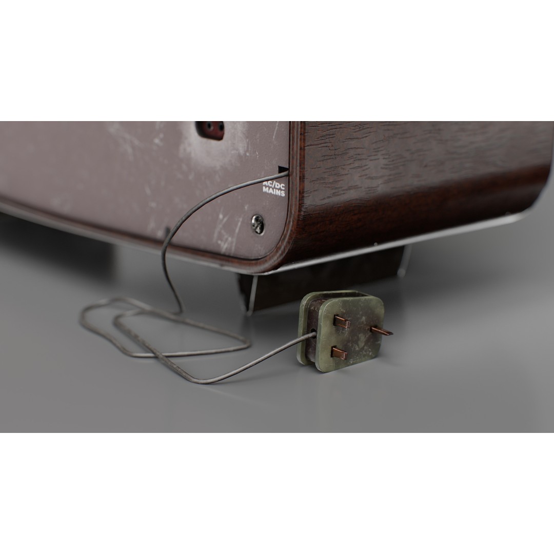 Vintage Ferguson Radio 3D Model – Low Poly Game Ready Asset, FBX - View 17