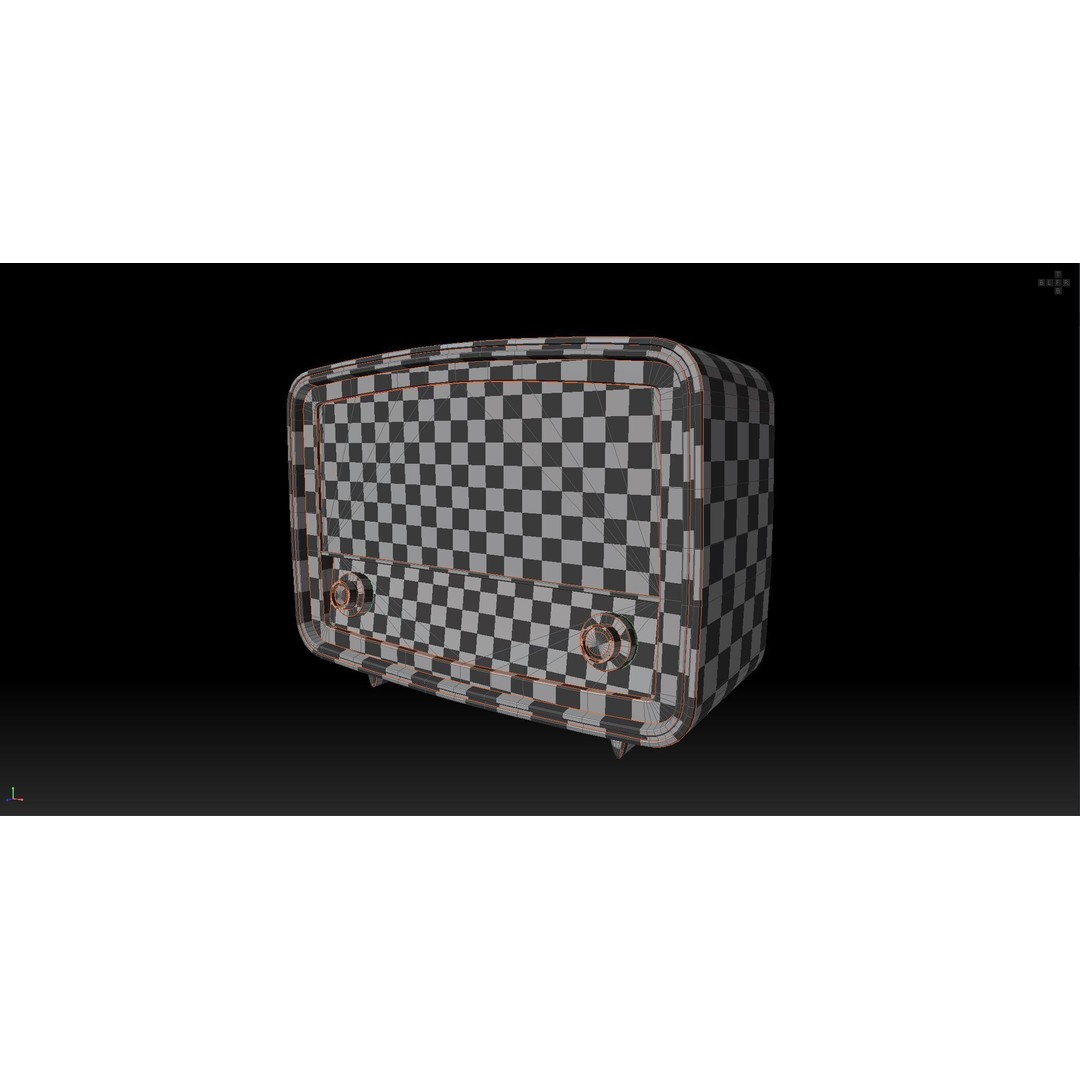 Vintage Ferguson Radio 3D Model – Low Poly Game Ready Asset, FBX - View 20