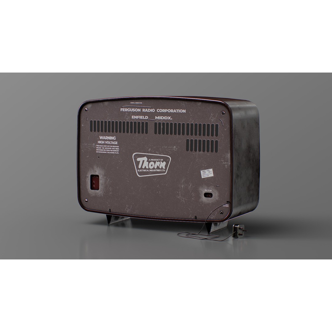 Vintage Ferguson Radio 3D Model – Low Poly Game Ready Asset, FBX - View 7