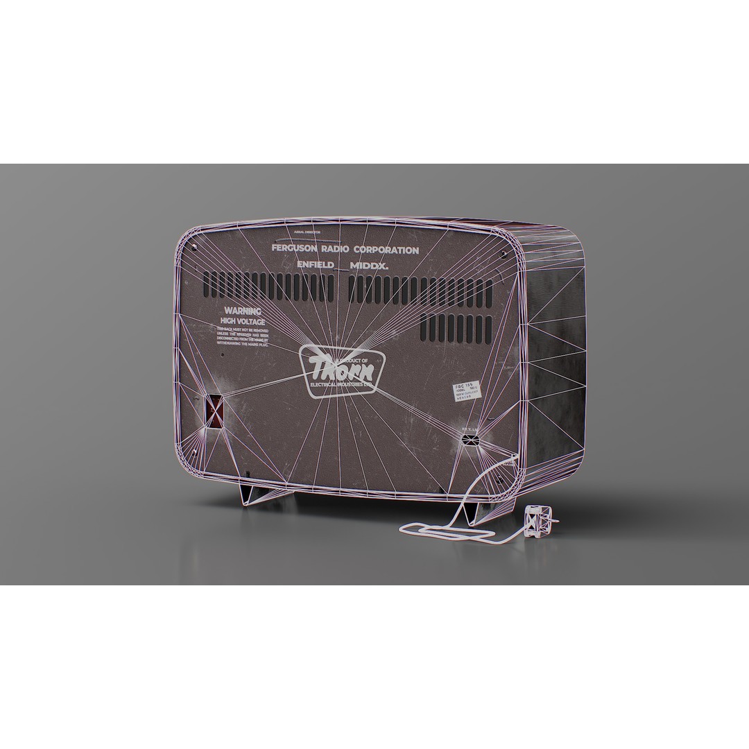 Vintage Ferguson Radio 3D Model – Low Poly Game Ready Asset, FBX - View 8