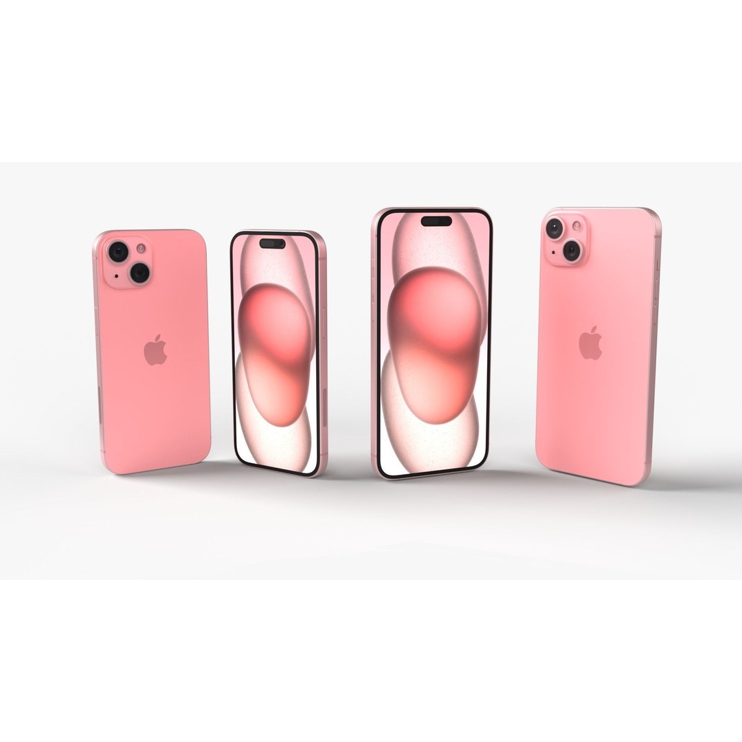 Apple iPhone 15 3D Model – Game Ready PBR Asset, FBX & OBJ - View 4