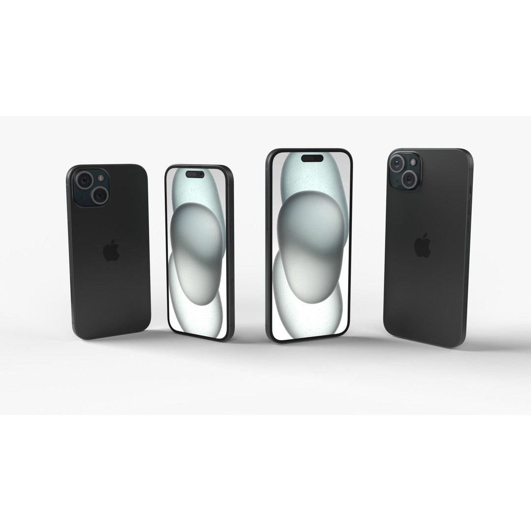 Apple iPhone 15 3D Model – Game Ready PBR Asset, FBX & OBJ - View 5
