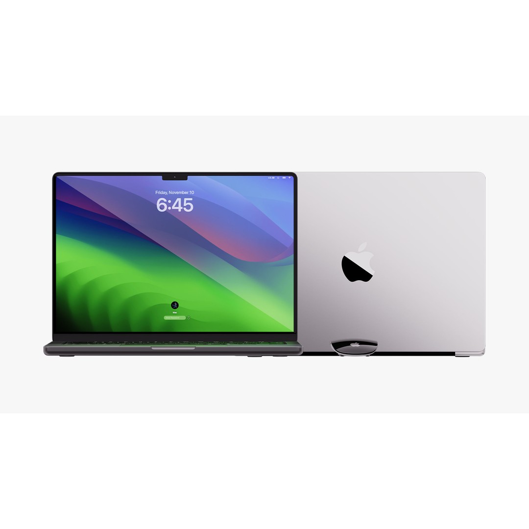 Apple MacBook Pro 14 in 3D Model – Detailed Collection with Magic Mouse - View 13