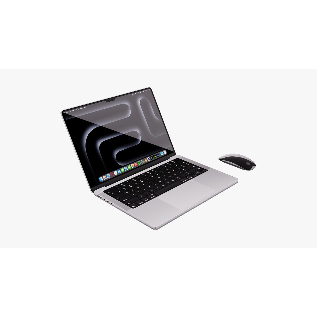Apple MacBook Pro 14 in 3D Model – Detailed Collection with Magic Mouse - View 18