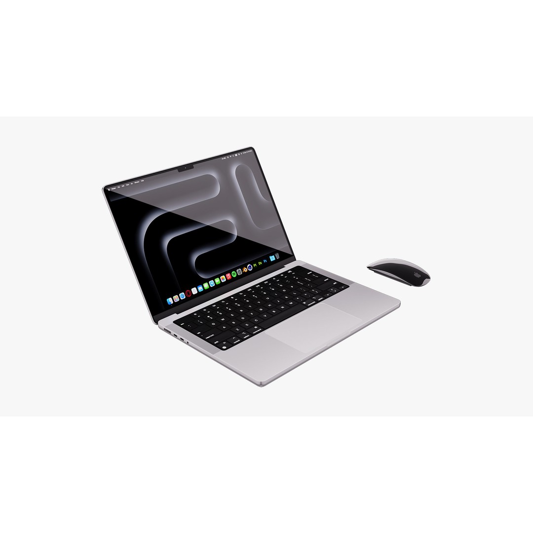 Apple MacBook Pro 14 in 3D Model – Detailed Collection with Magic Mouse - View 19