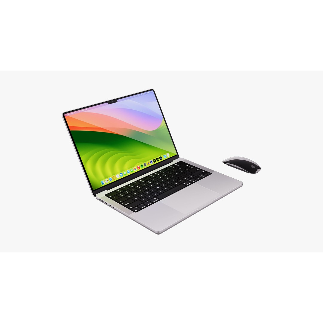 Apple MacBook Pro 14 in 3D Model – Detailed Collection with Magic Mouse - View 20