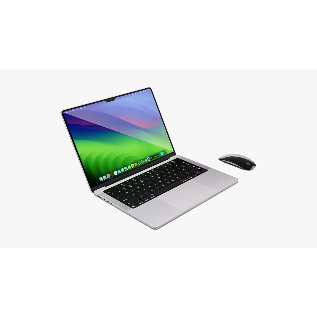 Apple MacBook Pro 14 in 3D Model – Detailed Collection with Magic Mouse - View 21