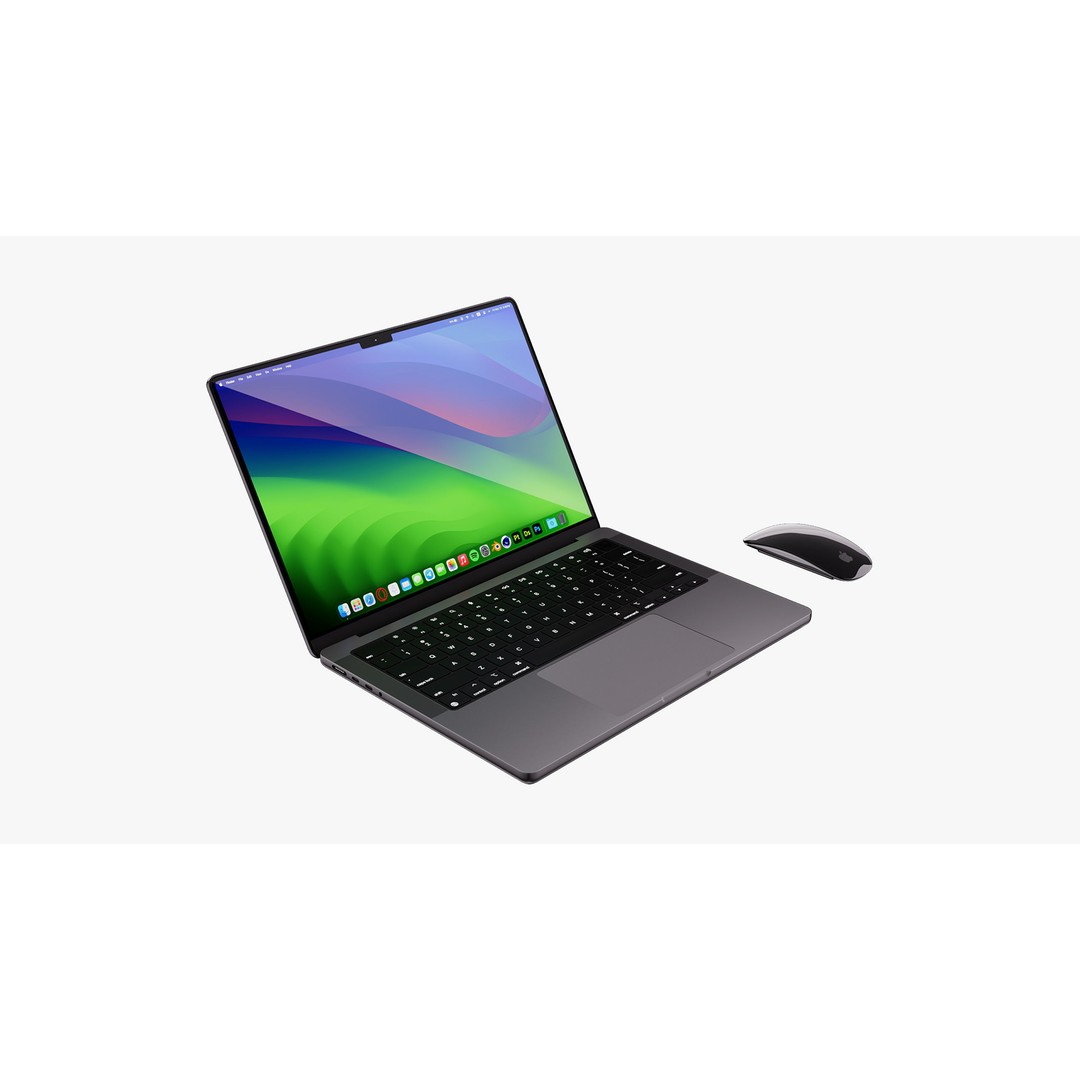 Apple MacBook Pro 14 in 3D Model – Detailed Collection with Magic Mouse - View 25