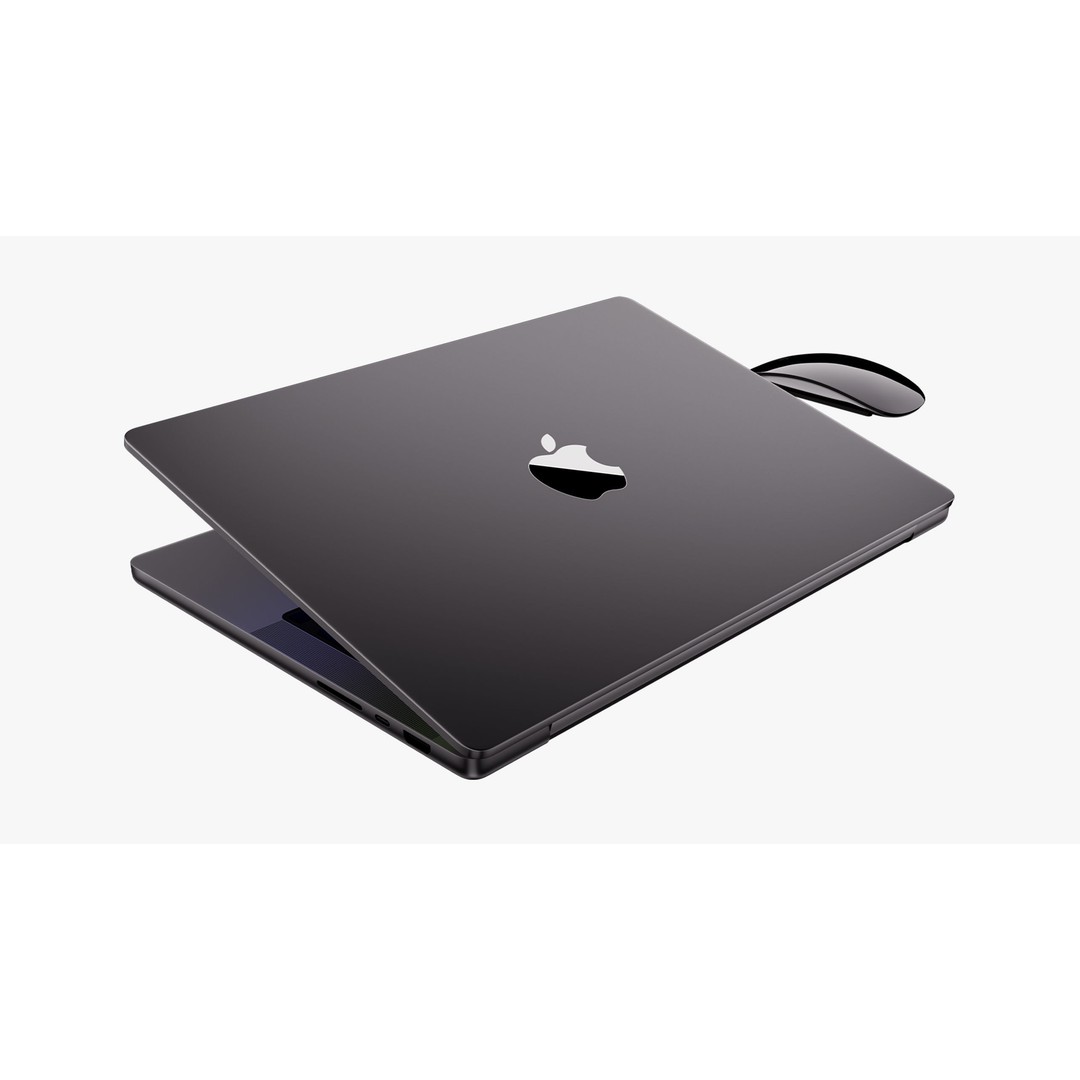 Apple MacBook Pro 14 in 3D Model – Detailed Collection with Magic Mouse - View 34