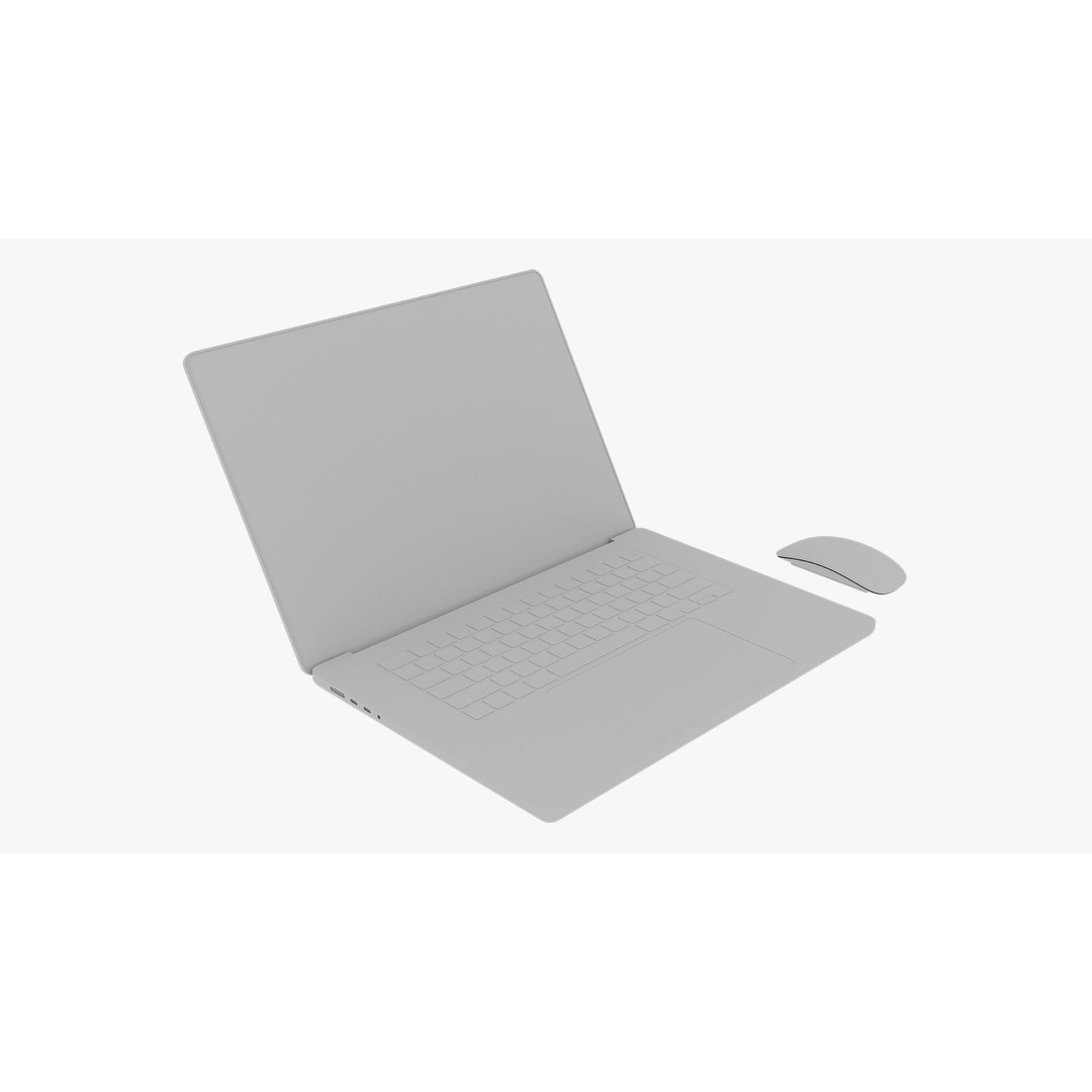 Apple MacBook Pro 14 in 3D Model – Detailed Collection with Magic Mouse - View 51
