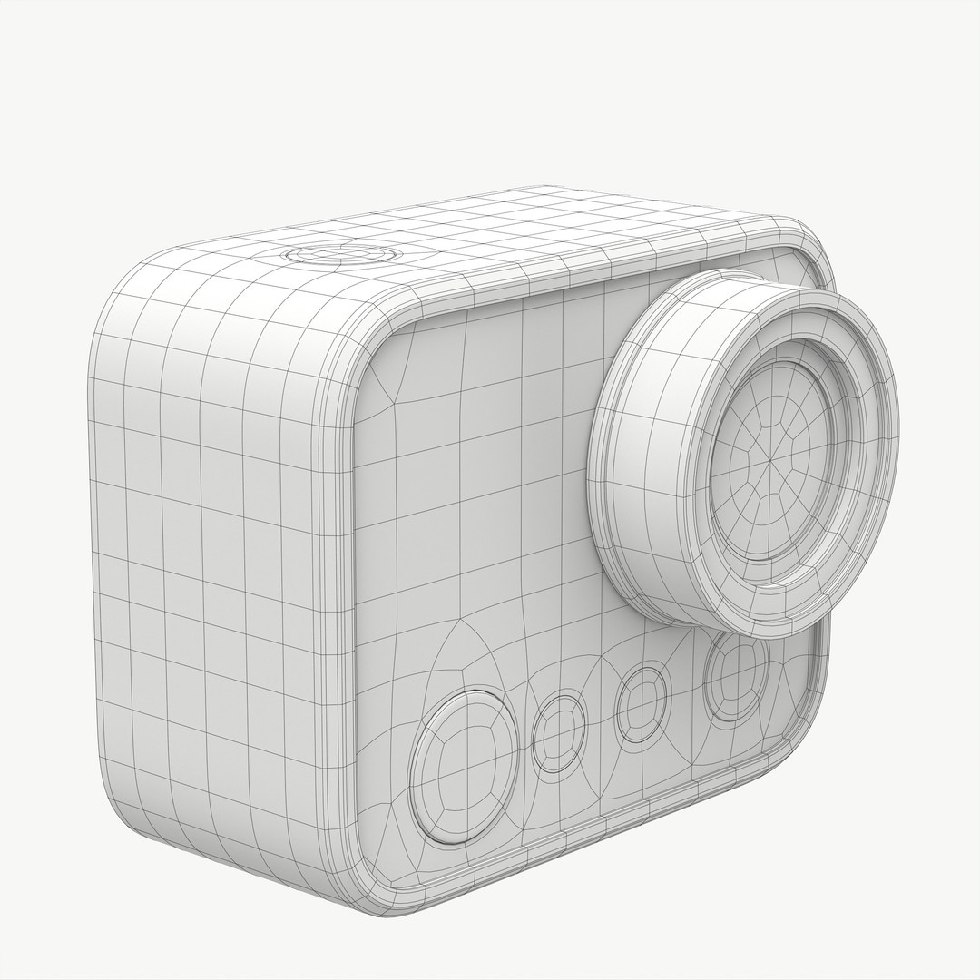 Rose Gold Action Camera 3D Model – Photorealistic PBR Asset, FBX, OBJ - View 11