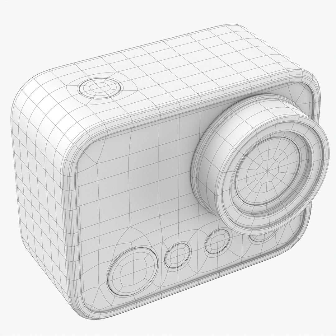 Rose Gold Action Camera 3D Model – Photorealistic PBR Asset, FBX, OBJ - View 14