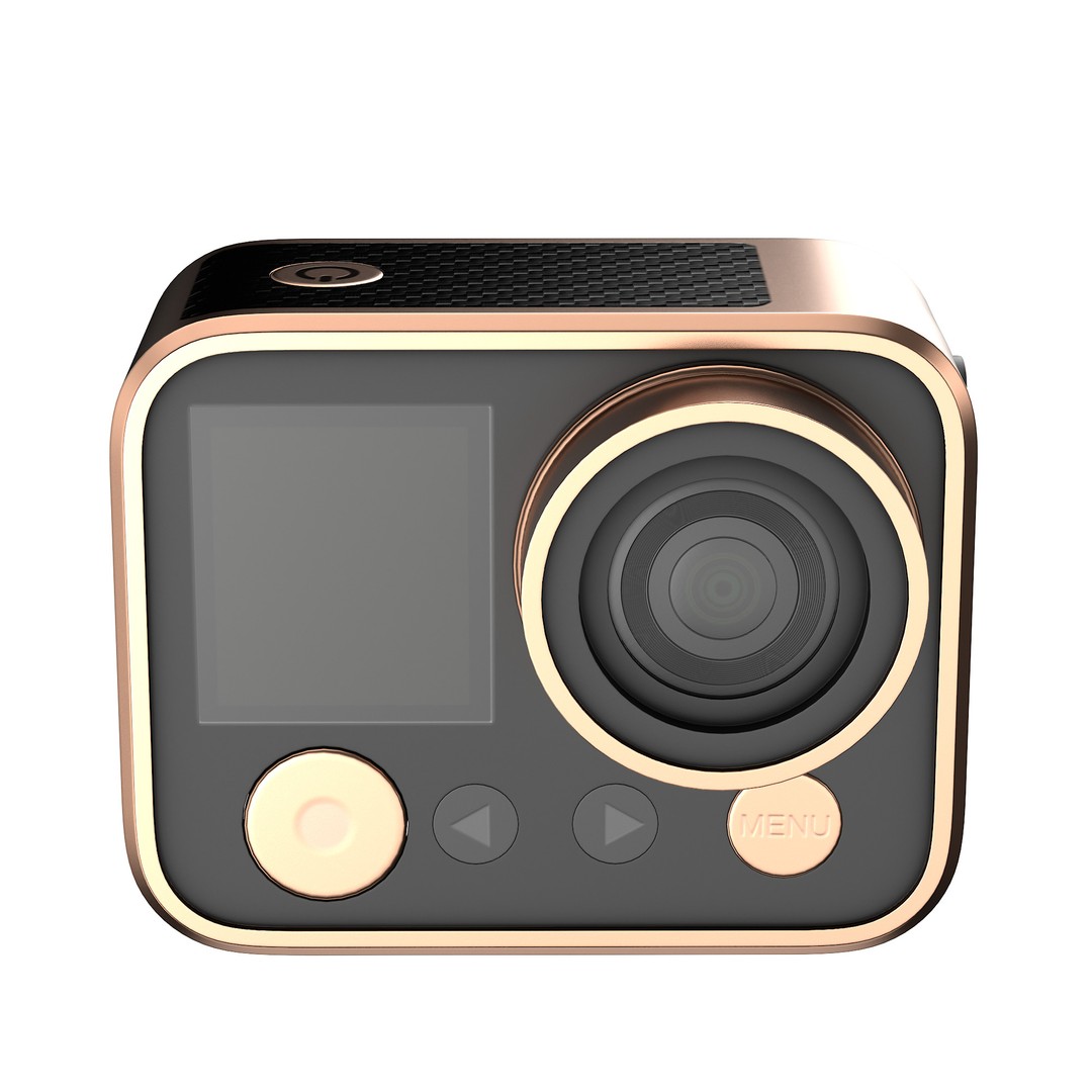 Rose Gold Action Camera 3D Model – Photorealistic PBR Asset, FBX, OBJ - View 18
