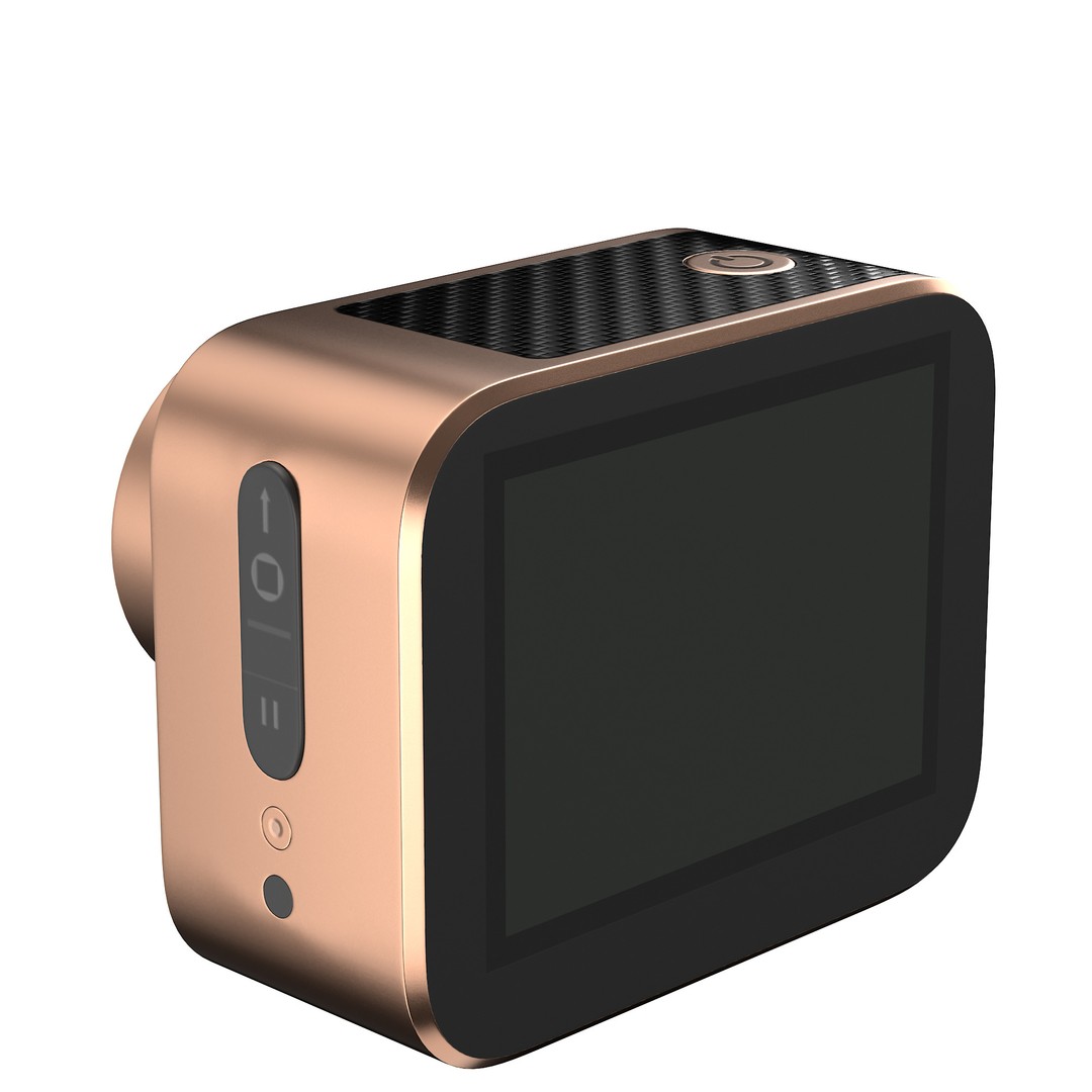 Rose Gold Action Camera 3D Model – Photorealistic PBR Asset, FBX, OBJ - View 33