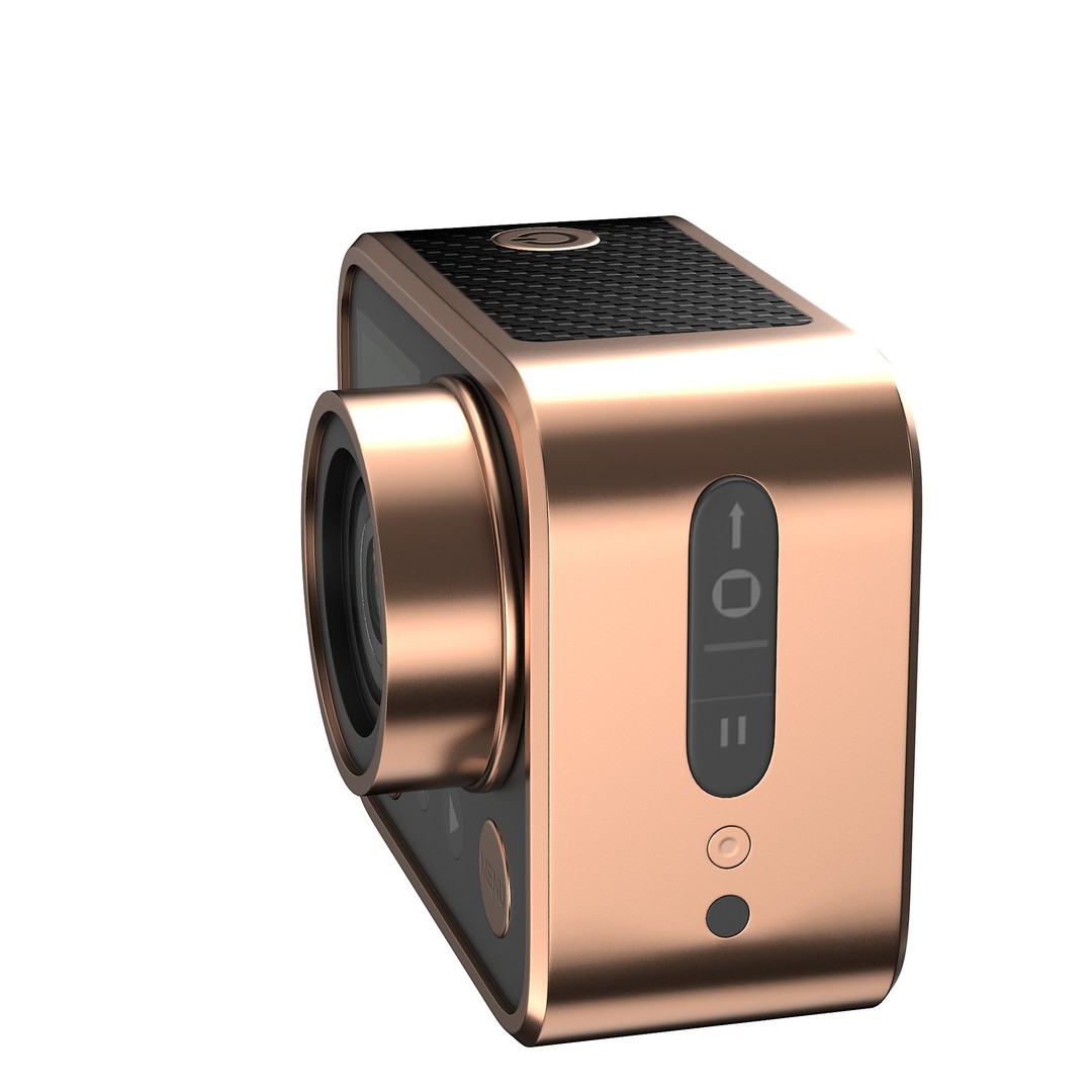 Rose Gold Action Camera 3D Model – Photorealistic PBR Asset, FBX, OBJ - View 37