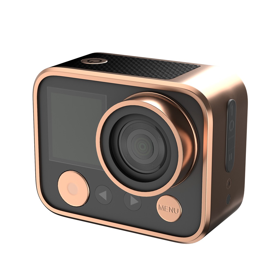Rose Gold Action Camera 3D Model – Photorealistic PBR Asset, FBX, OBJ - View 40
