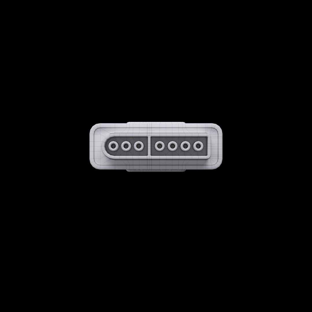 Super Nintendo Controller 3D Model – High Poly Game Asset, FBX, OBJ - View 16
