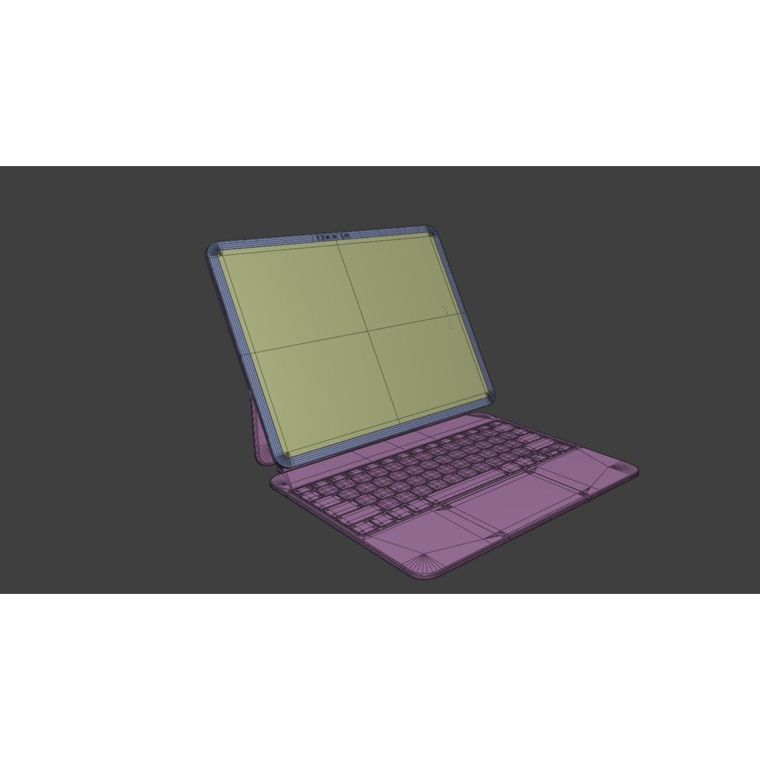 Apple iPad Pro 2024 3D Model – Black Collection with Keyboard & Pencil - View 16