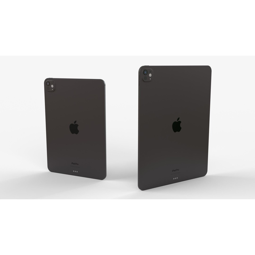 Apple iPad Pro 2024 3D Model – Black Collection with Keyboard & Pencil - View 4