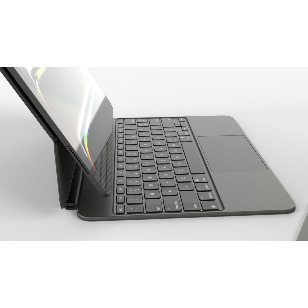 Apple iPad Pro 2024 3D Model – Black Collection with Keyboard & Pencil - View 9