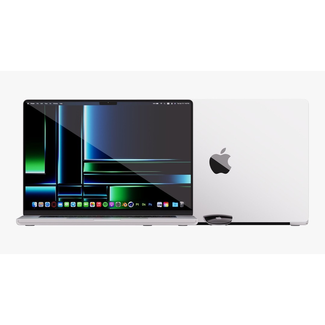 Apple MacBook Pro 16 3D Model – High Poly PBR Asset, FBX & OBJ Formats - View 5