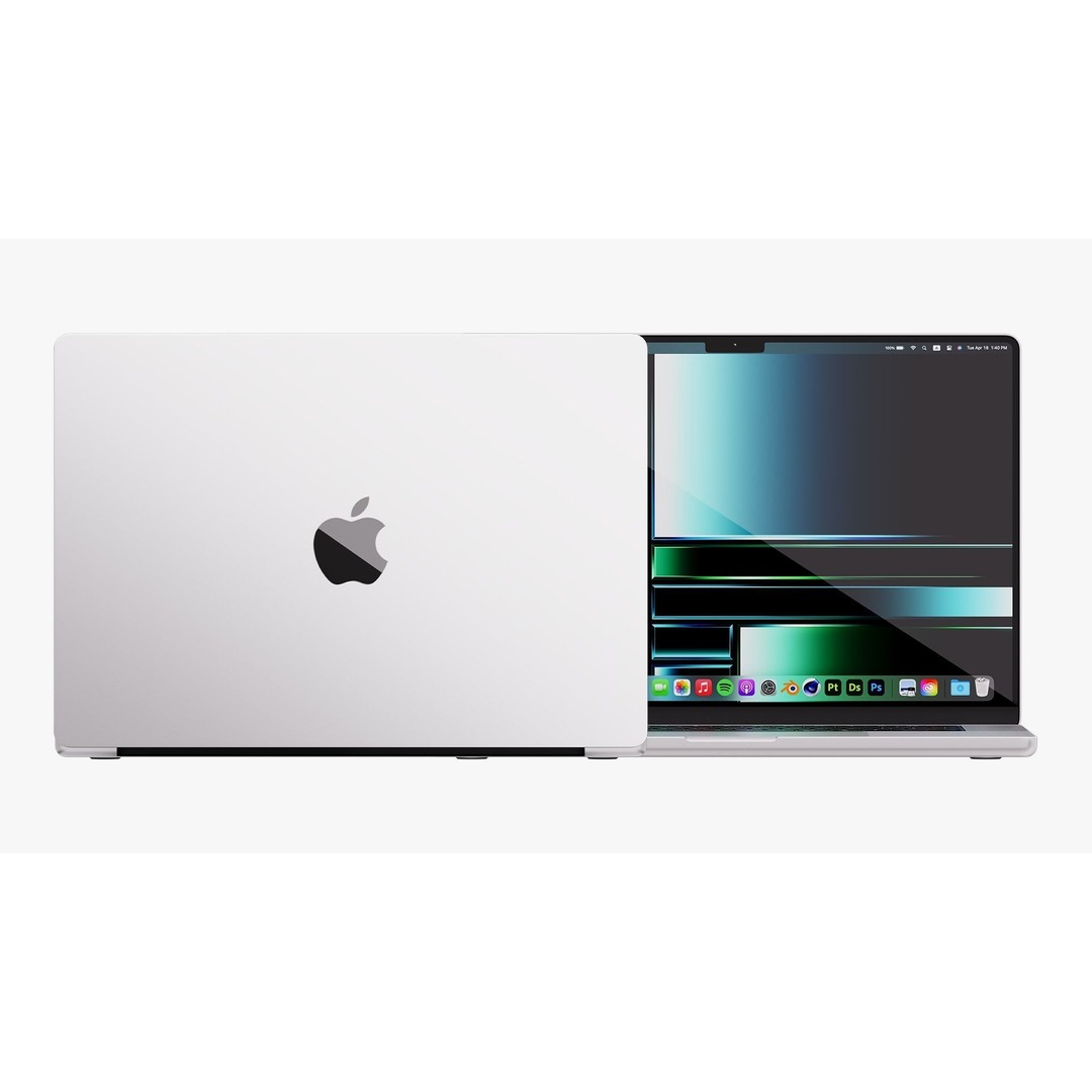 Apple MacBook Pro 16 3D Model – High Poly PBR Asset, FBX & OBJ Formats - View 6