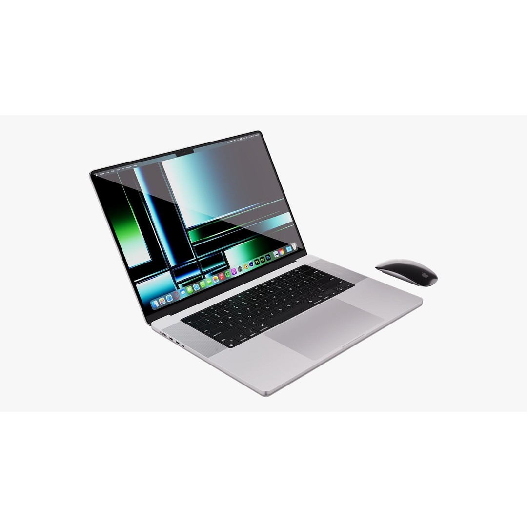 Apple MacBook Pro 16 3D Model – High Poly PBR Asset, FBX & OBJ Formats - View 8