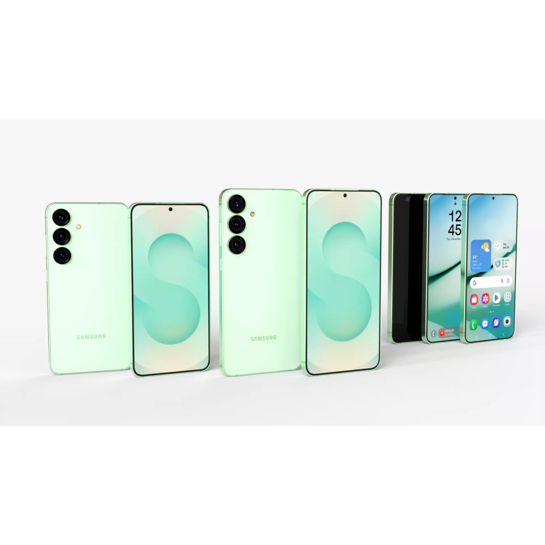 Mint Samsung Galaxy S25 3D Model – High Poly PBR Phone Asset, FBX & OBJ - View 2